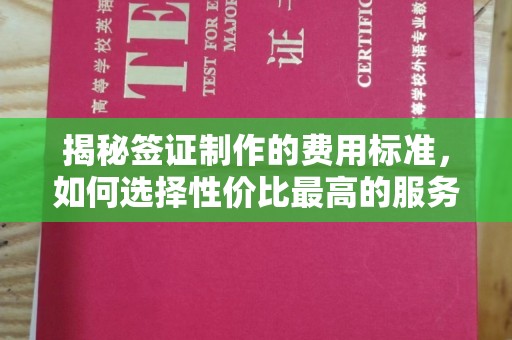 柘荣揭秘签证制作的费用标准，如何选择性价比最高的服务？